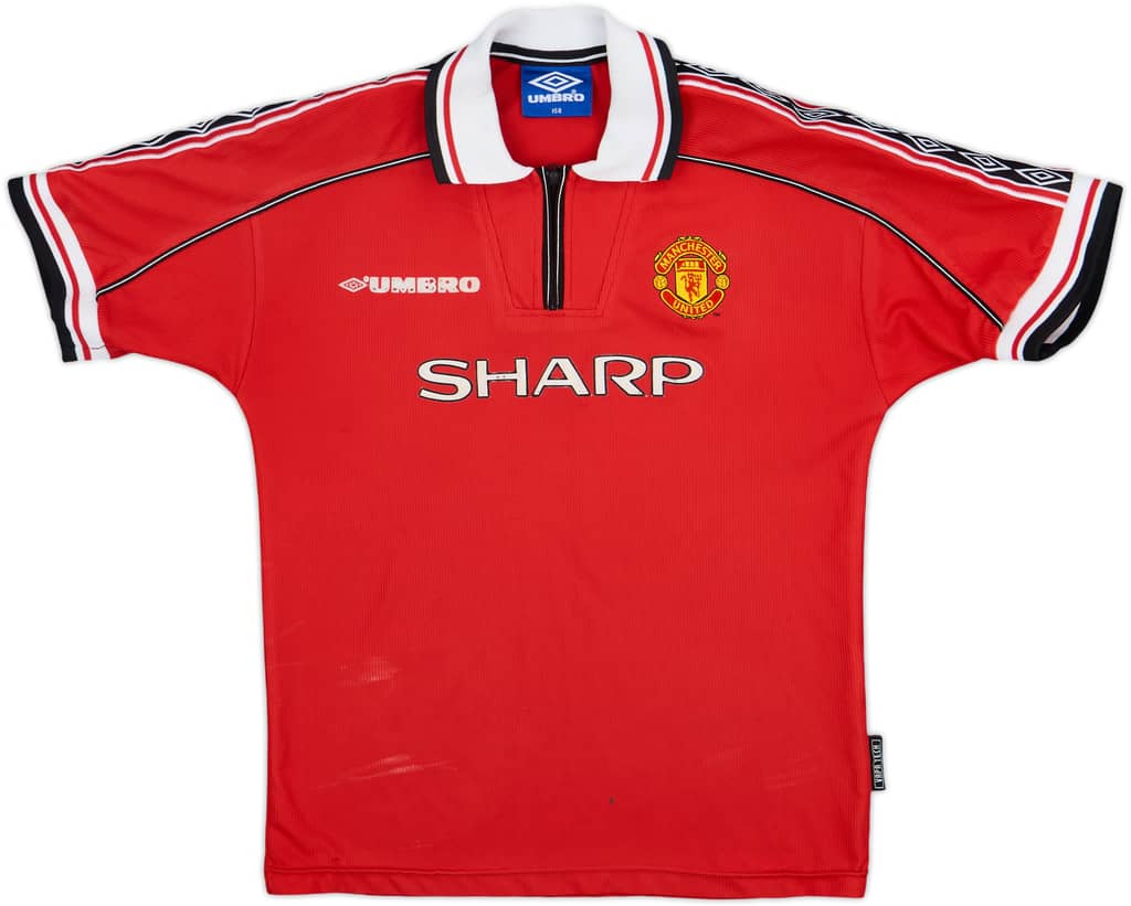 1998-00 Manchester United Home Shirt - 6/10 - (M.Boys)