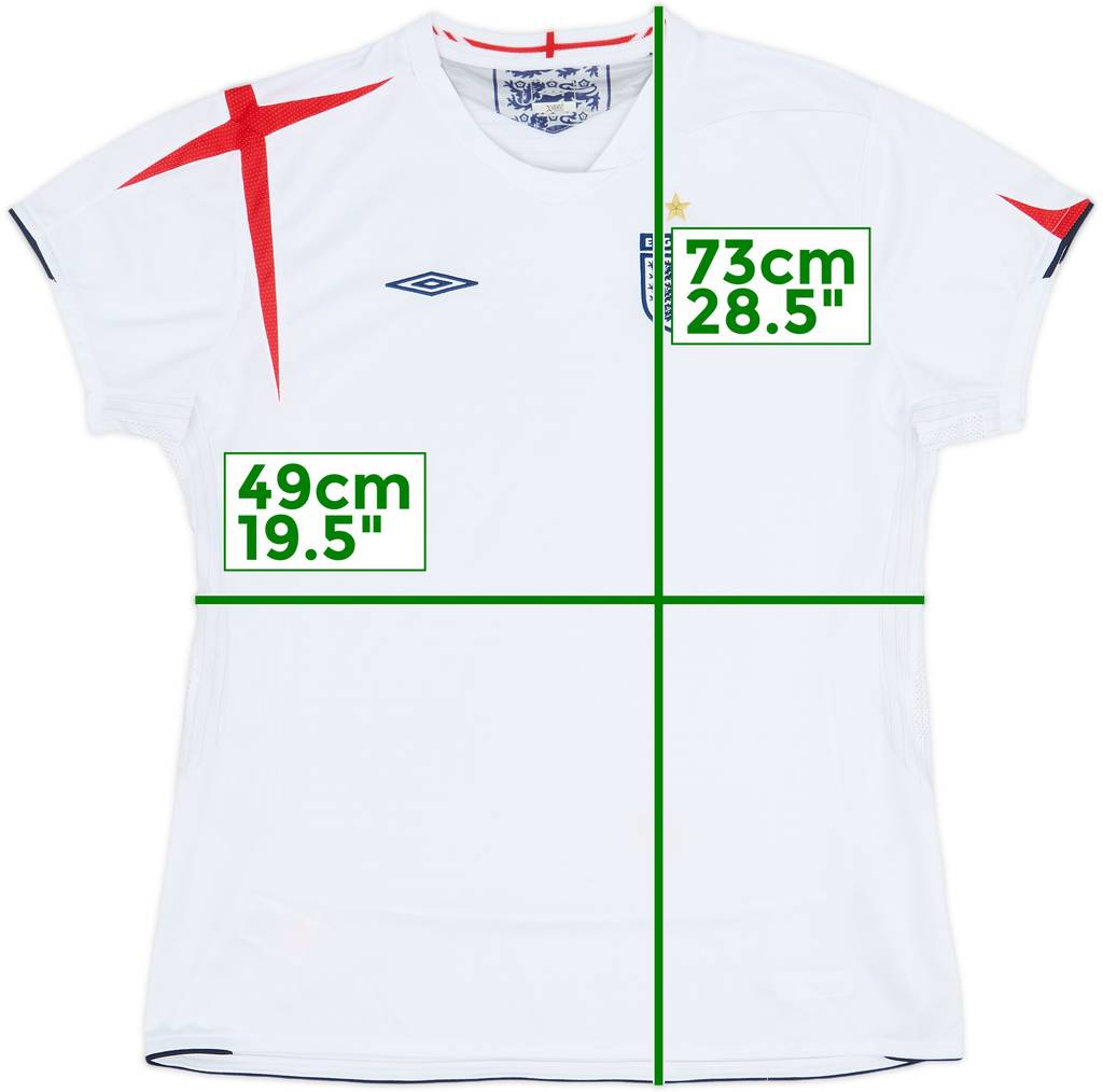 2005-07 England Home Shirt - 7/10 - (Women's L)