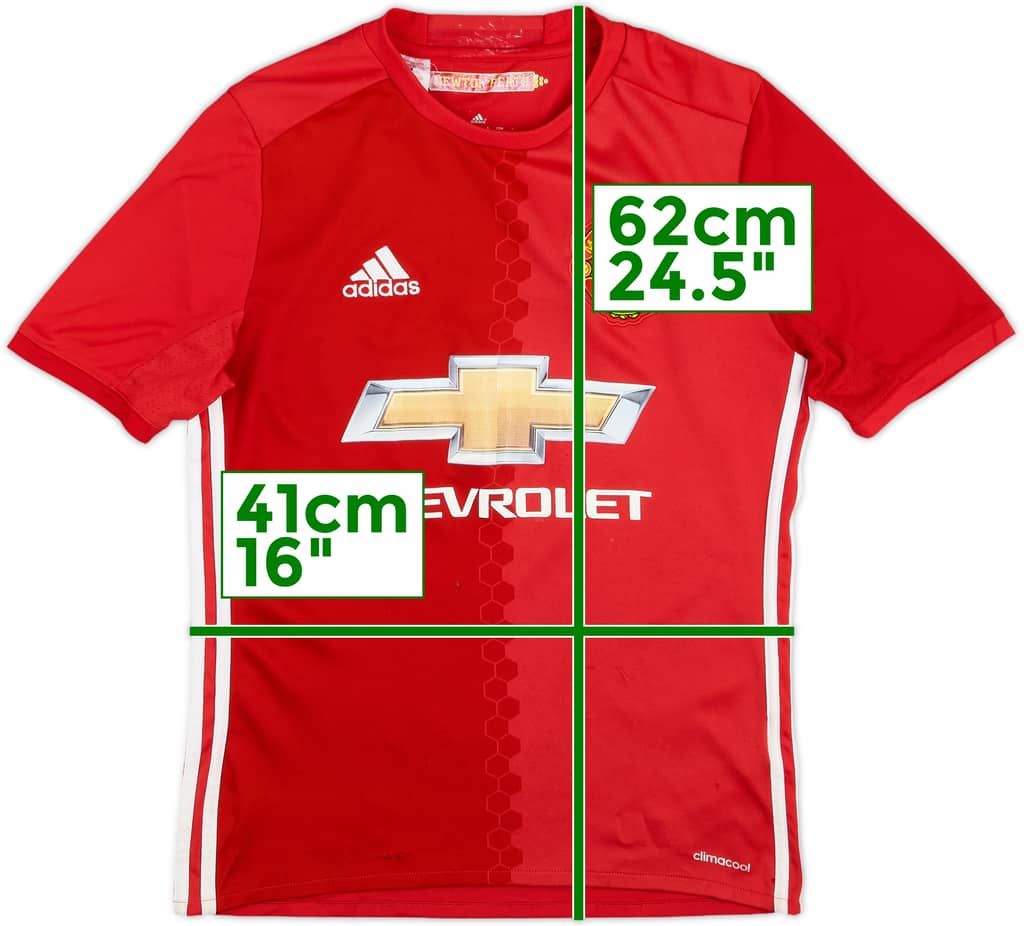 2016-17 Manchester United Home Shirt - 5/10 - (L.Boys)