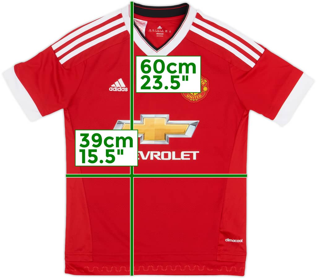 2015-16 Manchester United Home Shirt - 7/10 - (M.Boys)