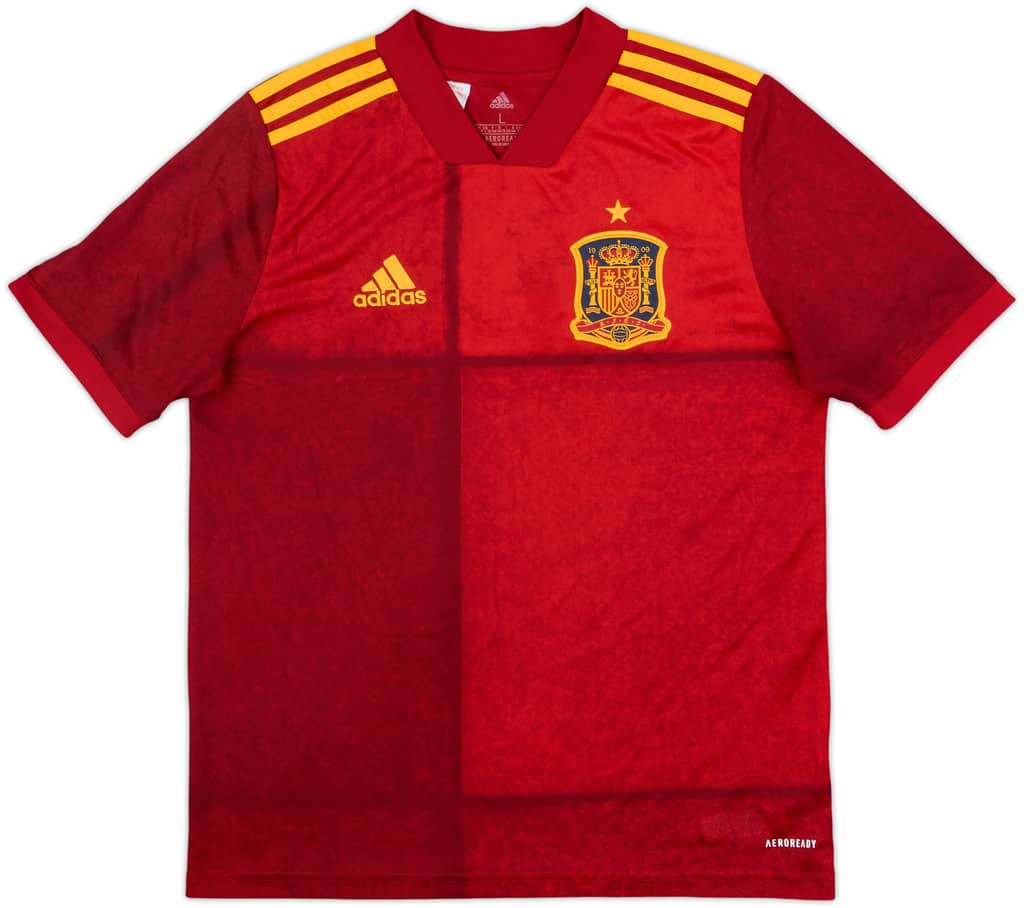 2020-21 Spain Home Shirt - 8/10 - (L.Boys)