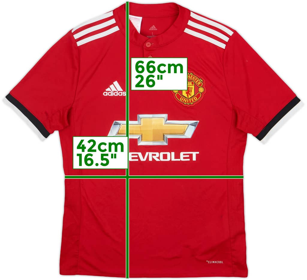 2017-18 Manchester United Home Shirt - 5/10 - (L.Boys)