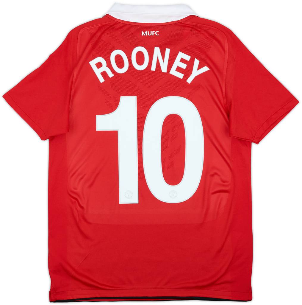 2010-11 Manchester United Home Shirt Rooney #10 - 9/10 - (XL.Boys)
