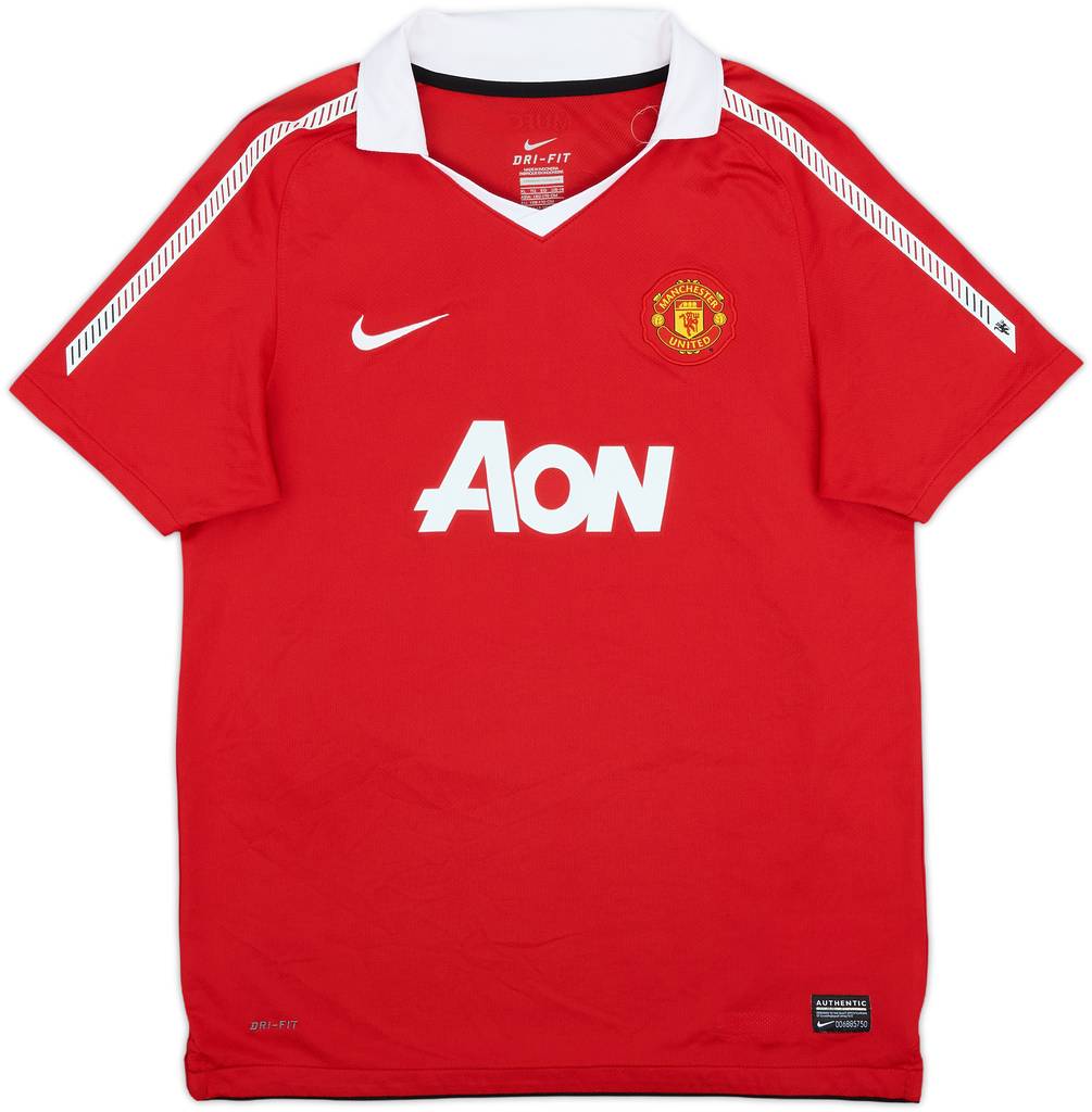 2010-11 Manchester United Home Shirt Rooney #10 - 9/10 - (XL.Boys)
