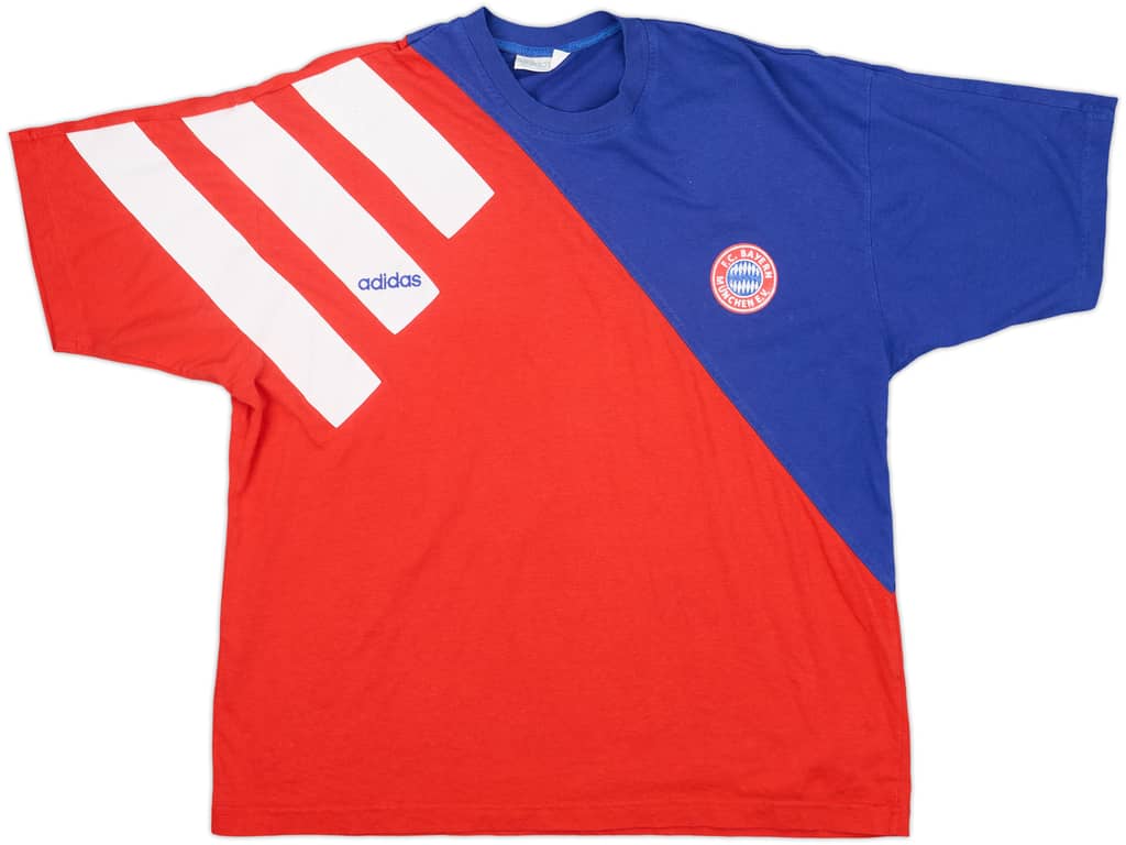 1991-92 Bayern Munich adidas Cotton Tee - 7/10 - (L)