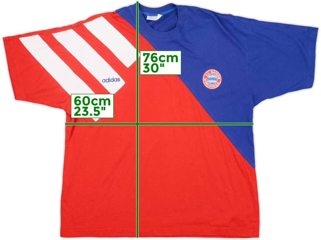 1991-92 Bayern Munich adidas Cotton Tee - 7/10 - (L)