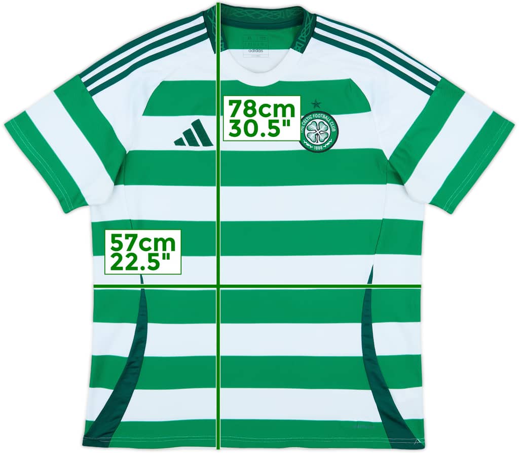 2024-25 Celtic Home Shirt - 8/10 - (XL)