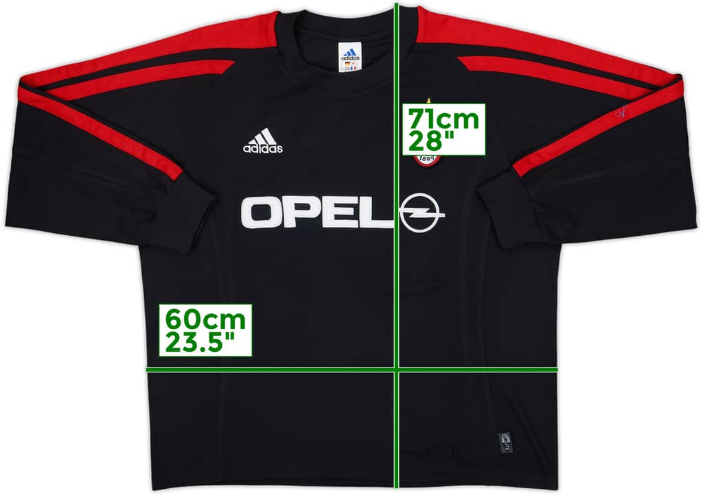2001-02 AC Milan adidas Sweat Top - 7/10 - (L)
