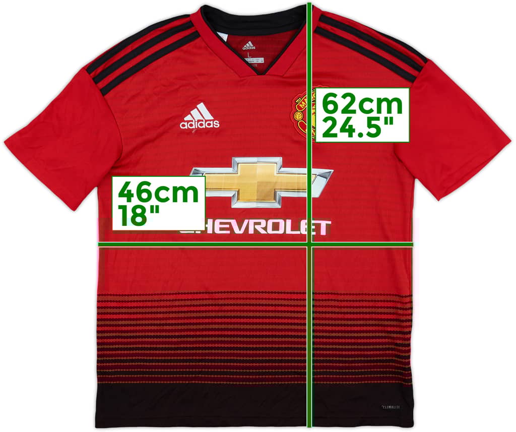 2018-19 Manchester United Home Shirt - 7/10 - (L.Boys)
