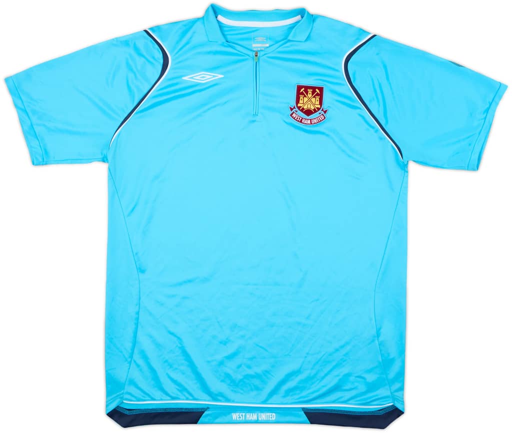 2008-09 West Ham Umbro 1/4 Zip Polo Shirt - 9/10 - (L)