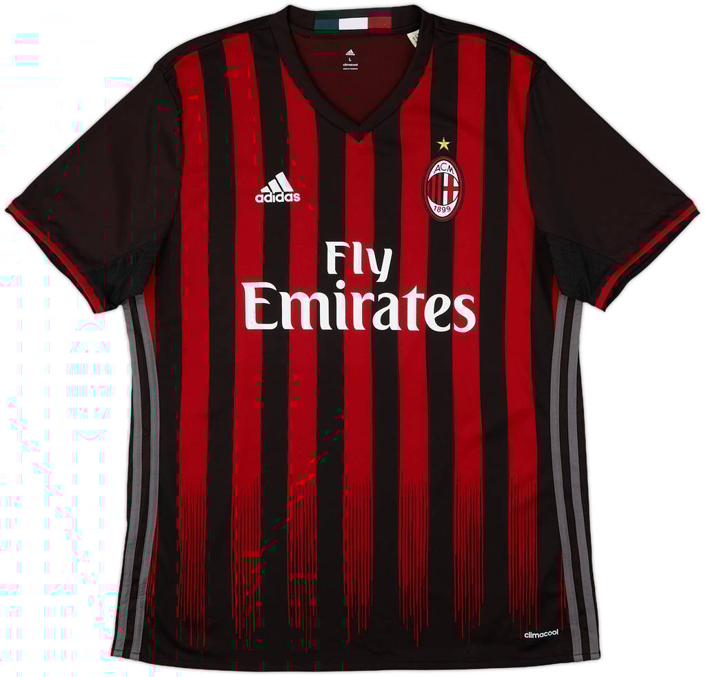 2016-17 AC Milan Home Shirt - 7/10 - (L)