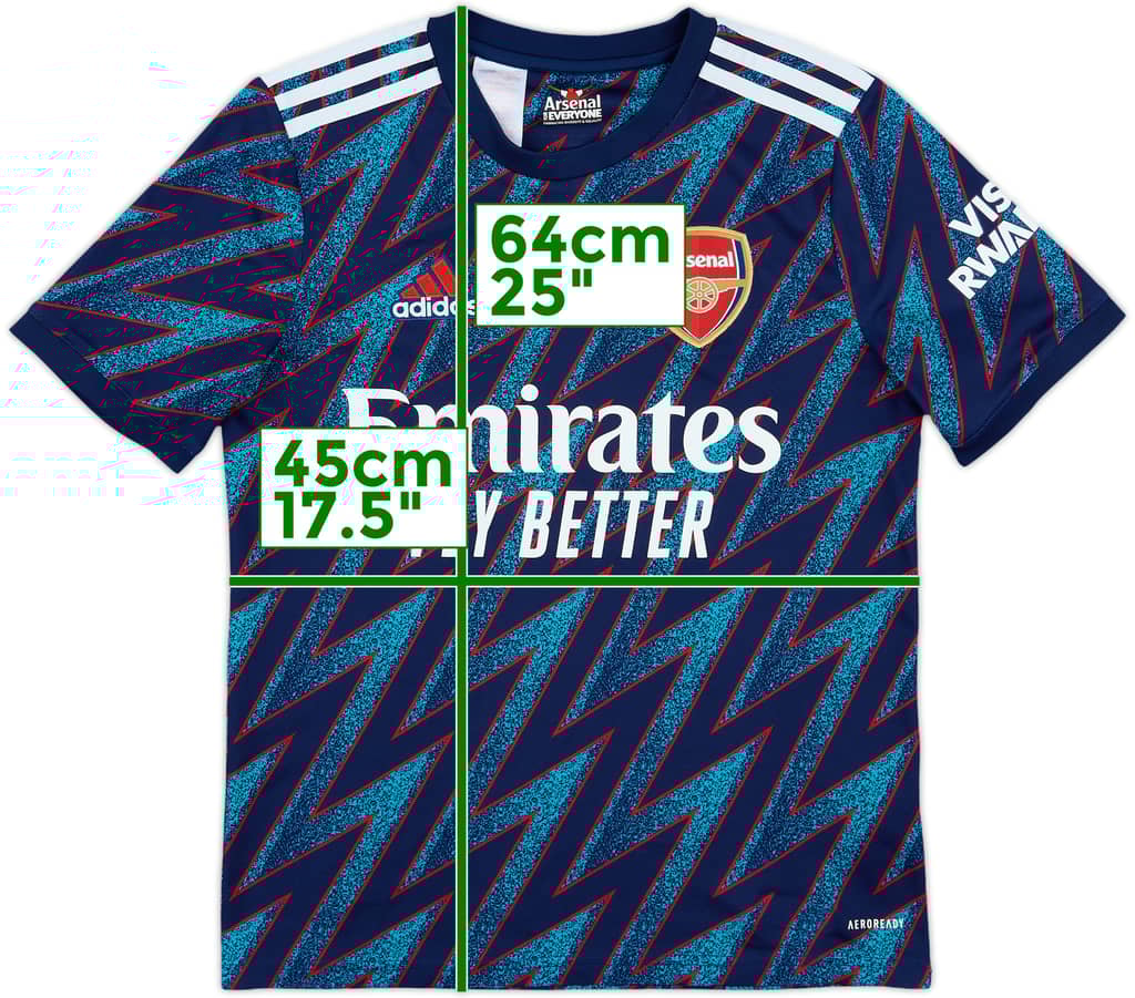 2021-22 Arsenal Third Shirt - 10/10 - (XL.Boys)