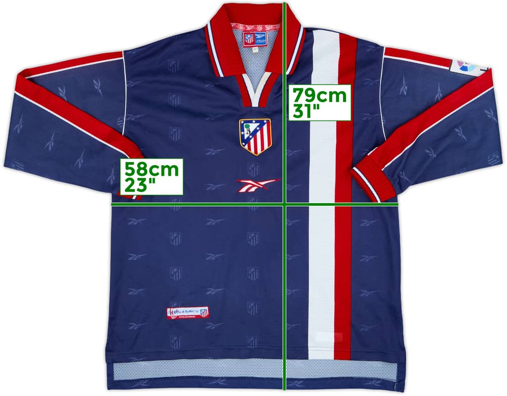 1999-00 Atletico Madrid Away L/S Shirt - 9/10 - (L)