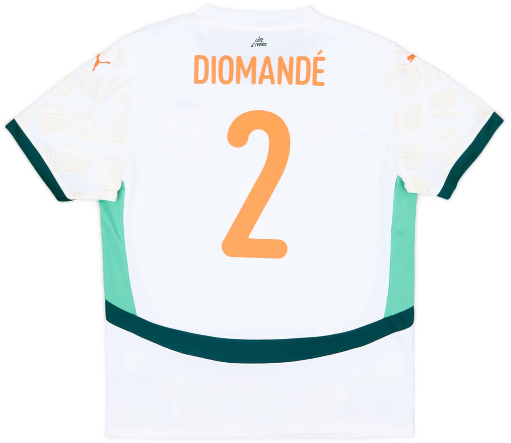 2024-25 Ivory Coast Away Shirt Diomande #2