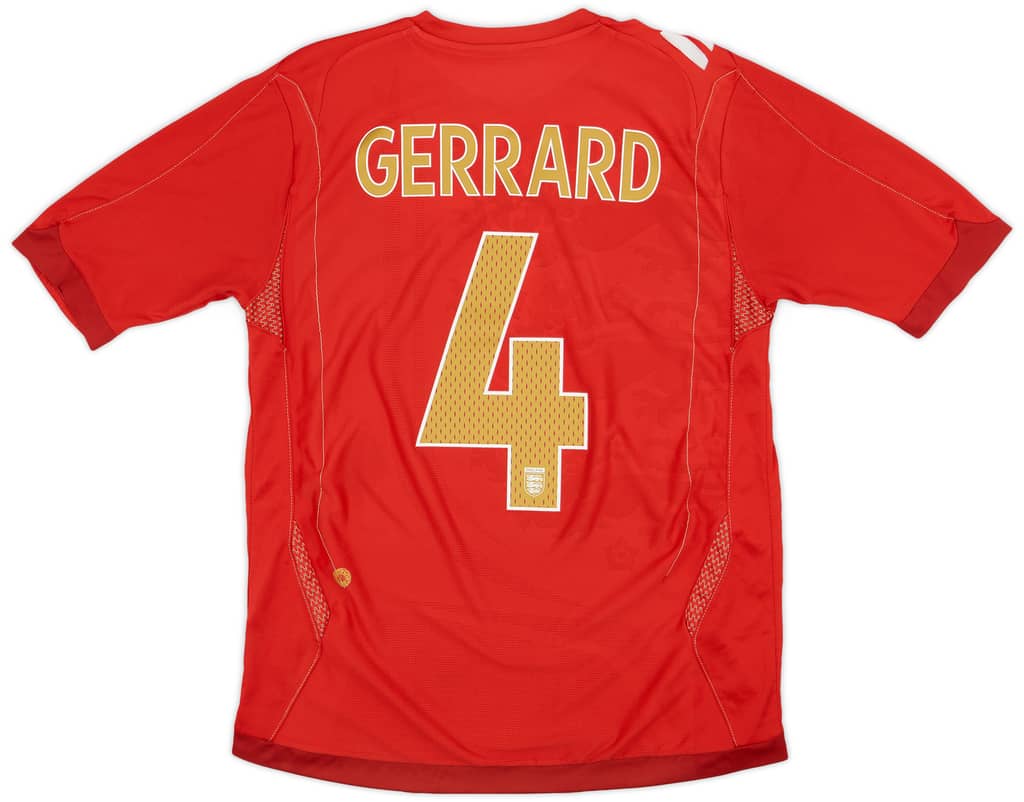 2006-08 England Away Shirt Gerrard #4 - 4/10 - (M)