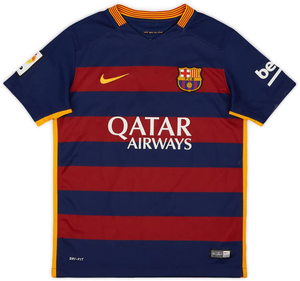 2015-16 Barcelona Home Shirt - 7/10 - (M.Boys)