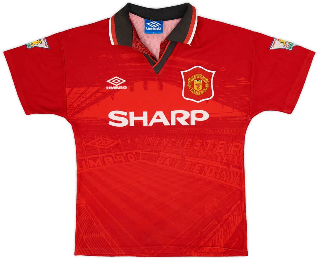 1994-96 Manchester United Home Shirt - 8/10 - (Y)