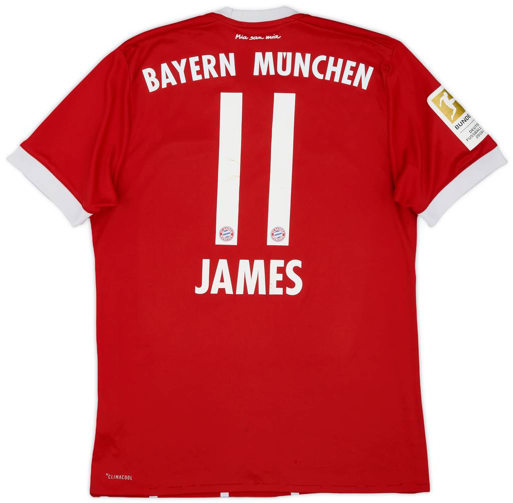 2017-18 Bayern Munich Home Shirt James #11 - 5/10 - (S)