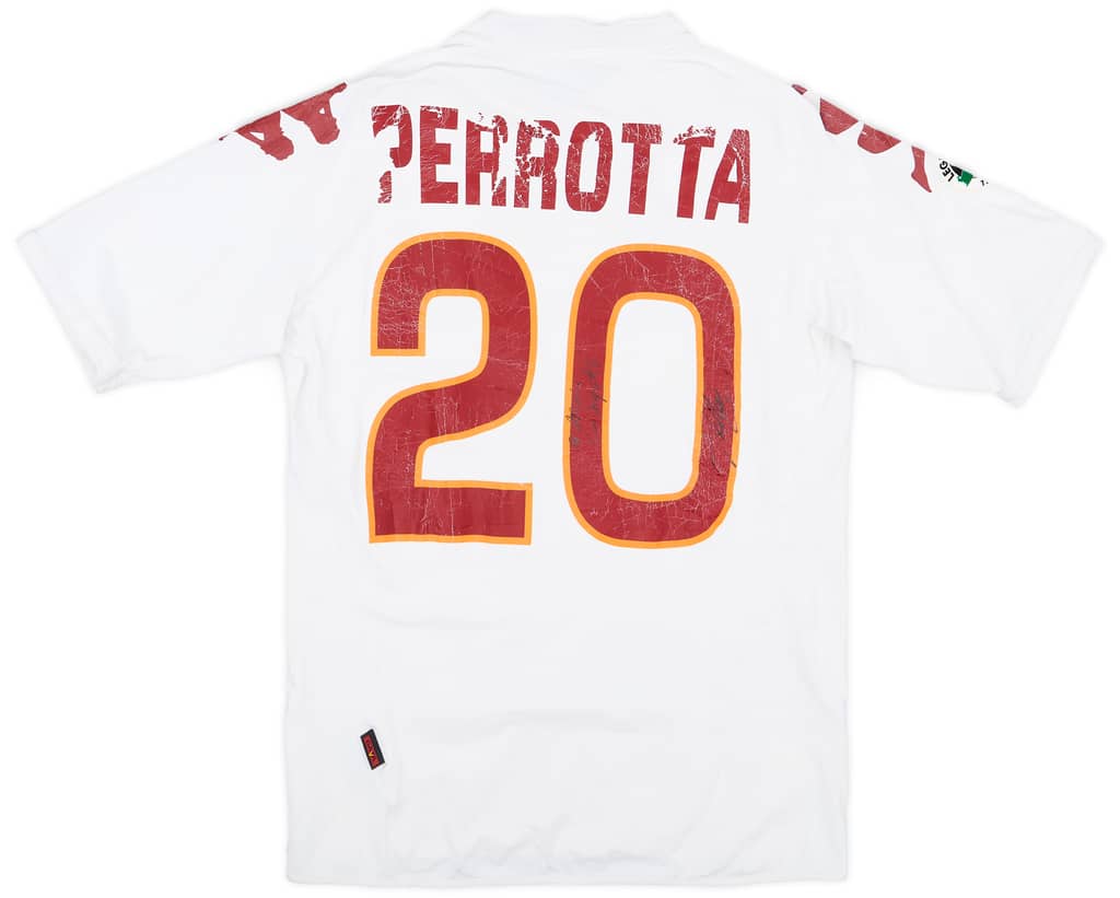 2007-08 Roma Signed Away Shirt Perrotta #20 - 4/10 - (L)