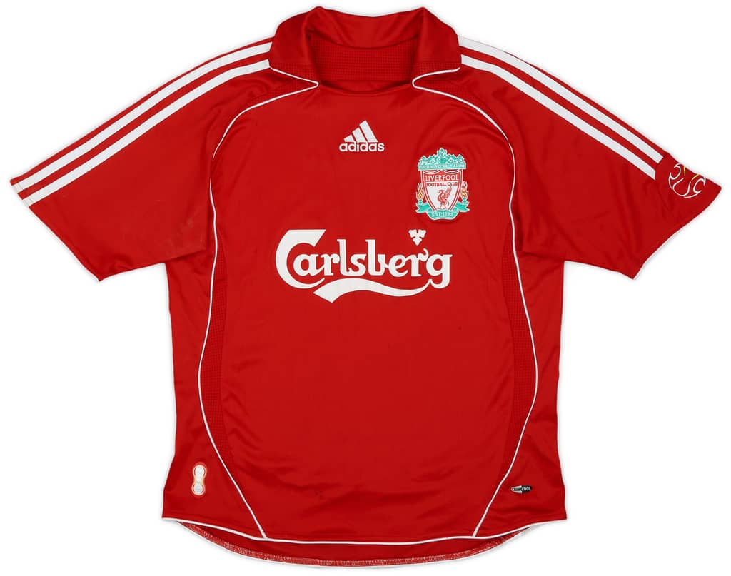 2006-08 Liverpool Home Shirt - 8/10 - (L.Boys)