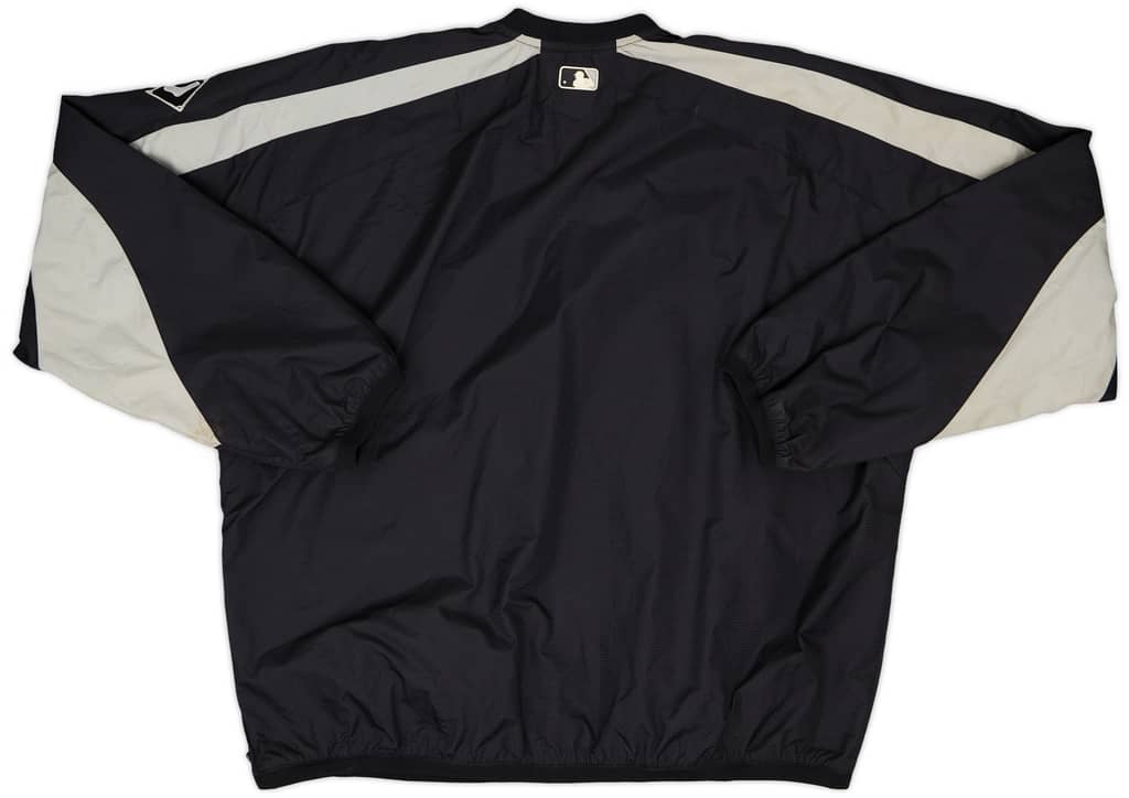 2005 Chicago White Sox Majestic 1/4 Zip Windbreaker Jacket - 6/10 - (L)