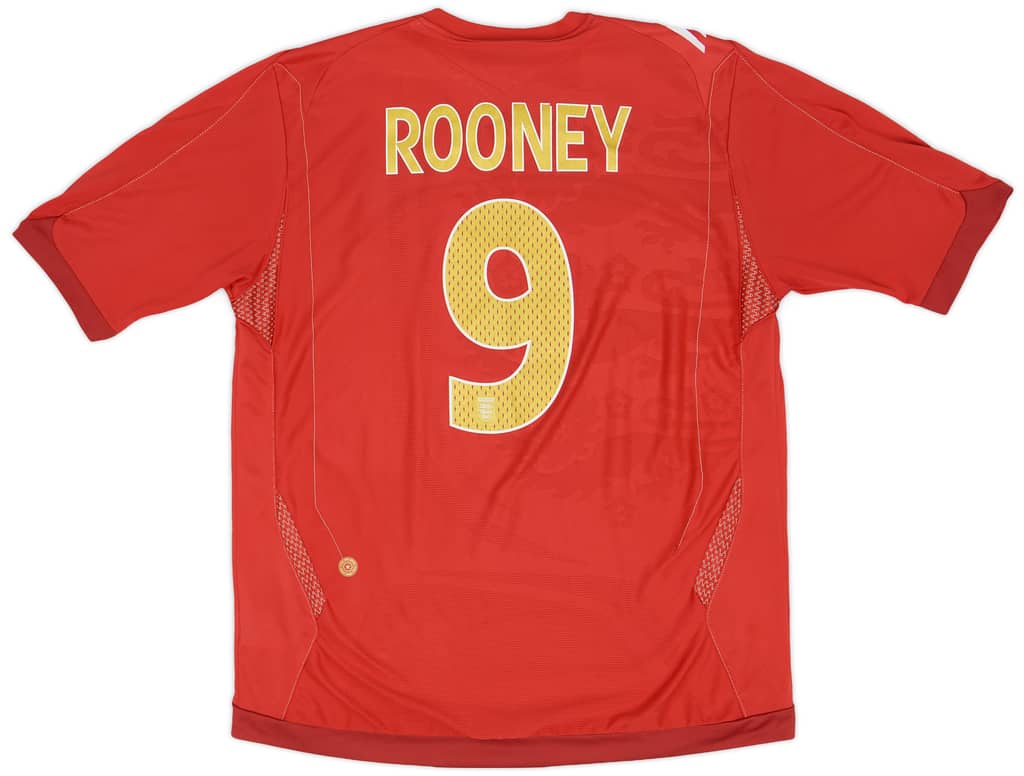 2006-08 England Away Shirt Rooney #9 - 7/10 - (L)