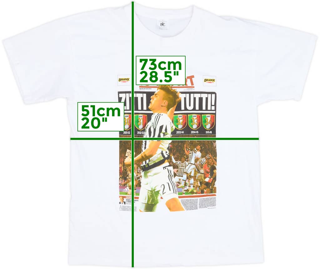 2016 Juventus Graphic Tee - 10/10 - (L)