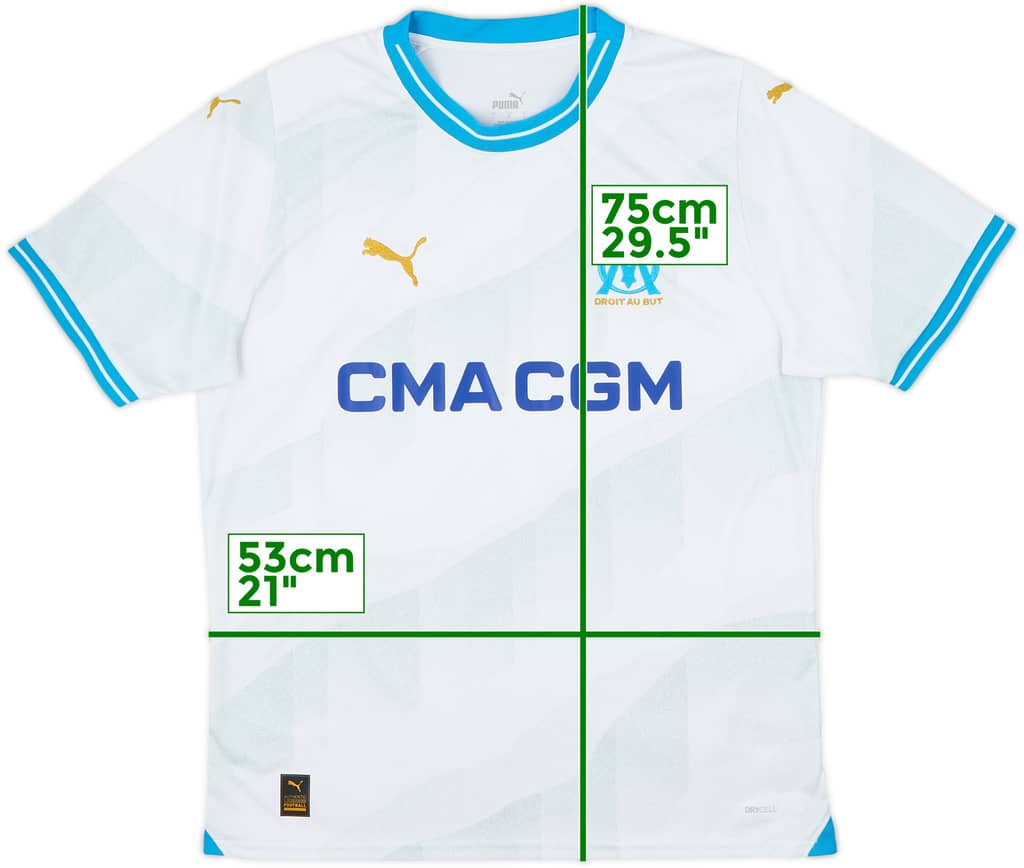 2023-24 Olympique de Marsella Camiseta Local - 10/10 - (L)