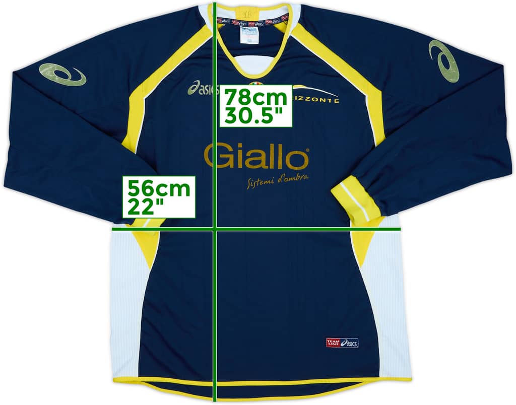 Camiseta Asics L/S de entrenamiento del Hellas Verona 2009-10 - 7/10 - (XL)