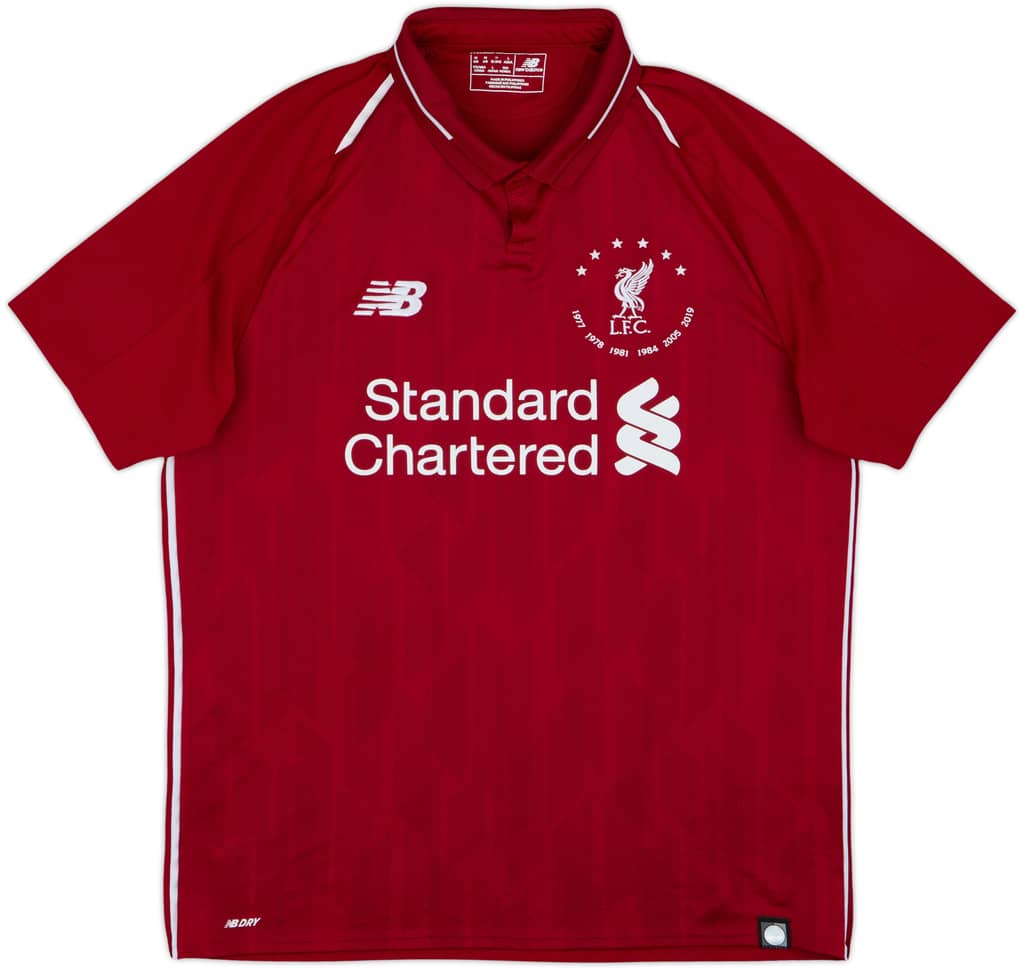 2018-19 Liverpool '6 Times' Home Shirt - 7/10 - (M)