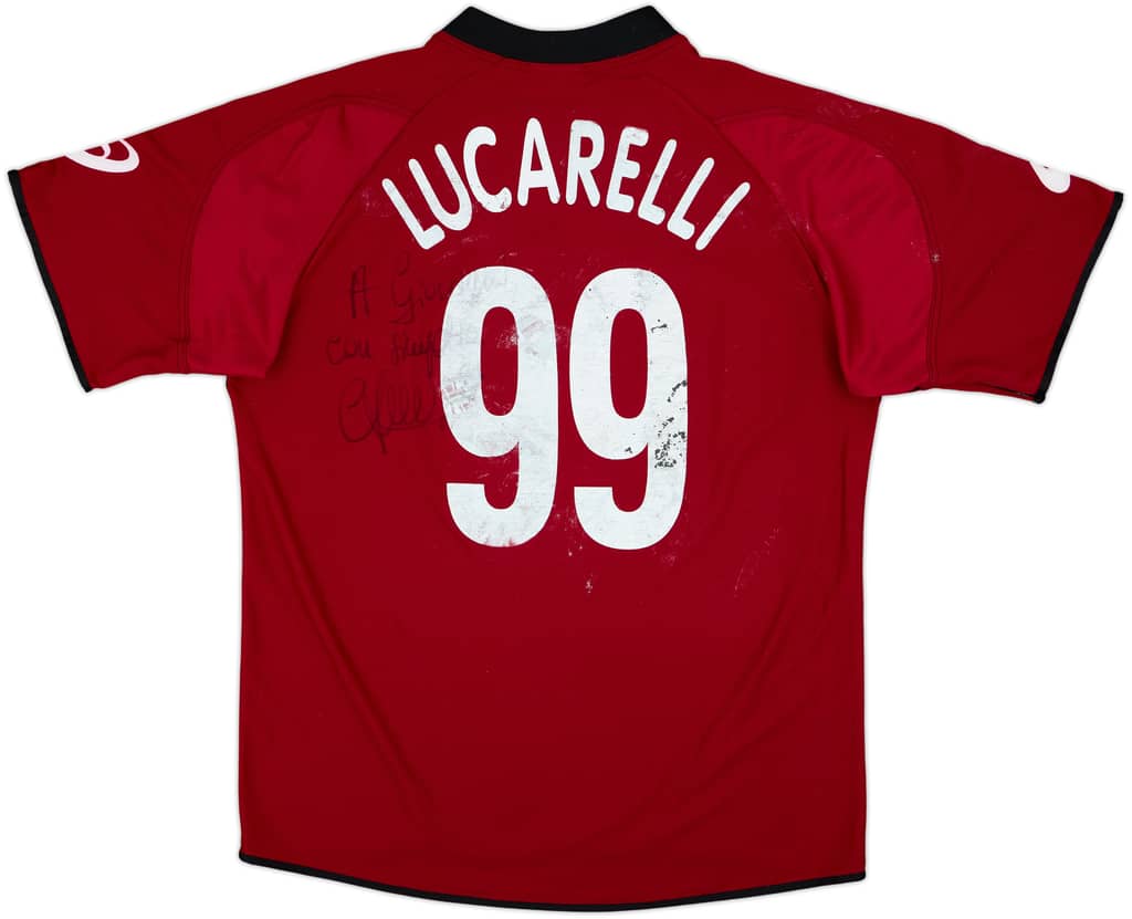 Camiseta de local firmada del Livorno 2005-06 Lucarelli #99 - 4/10 - (L)