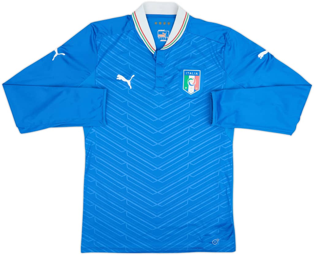 2012-13 Italy Home L/S Shirt - 6/10 - (L)