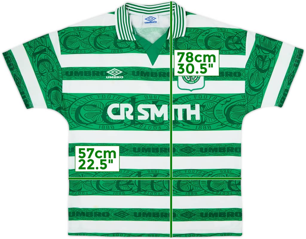 1995-97 Celtic Home Shirt - 10/10 - (L)
