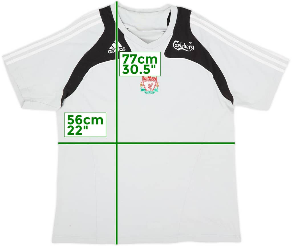 2008-09 Liverpool adidas Cotton Tee - 6/10 - (XL)
