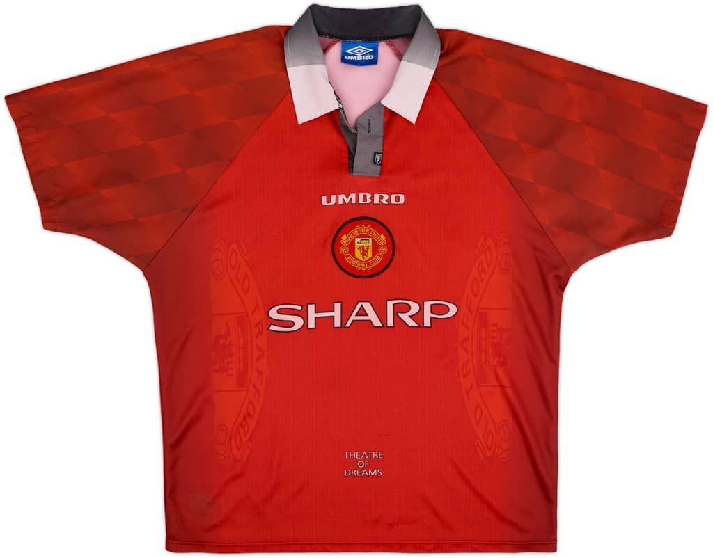 1996-98 Manchester United Home Shirt Cantona #7 - 5/10 - (L)
