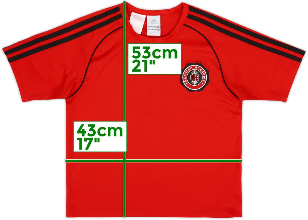 2006-07 AC Milan Academy adidas Training Shirt - 10/10 - (M.Boys)