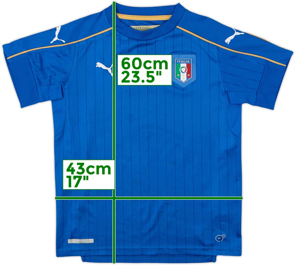 2016-17 Italy Home Shirt - 7/10 - (M.Boys)