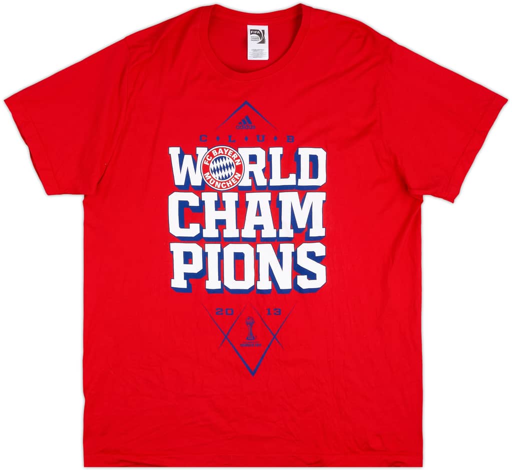 2013-14 Bayern Munich adidas 'World Champions' Camiseta gráfica - 9/10 - (XXL)
