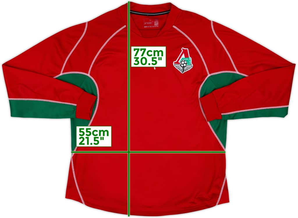 2001 Lokomotiv Moscow Home L/S Shirt - 8/10 - (L)