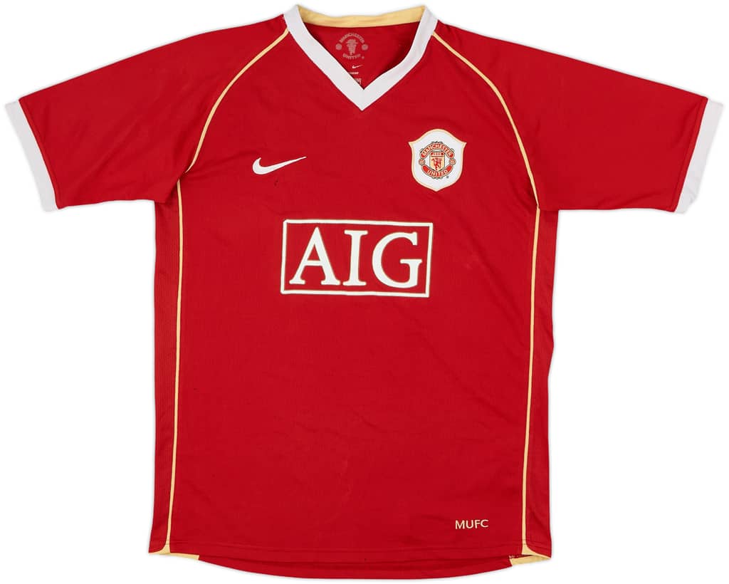 2006-07 Manchester United Home Shirt - 5/10 - (XL.Boys)