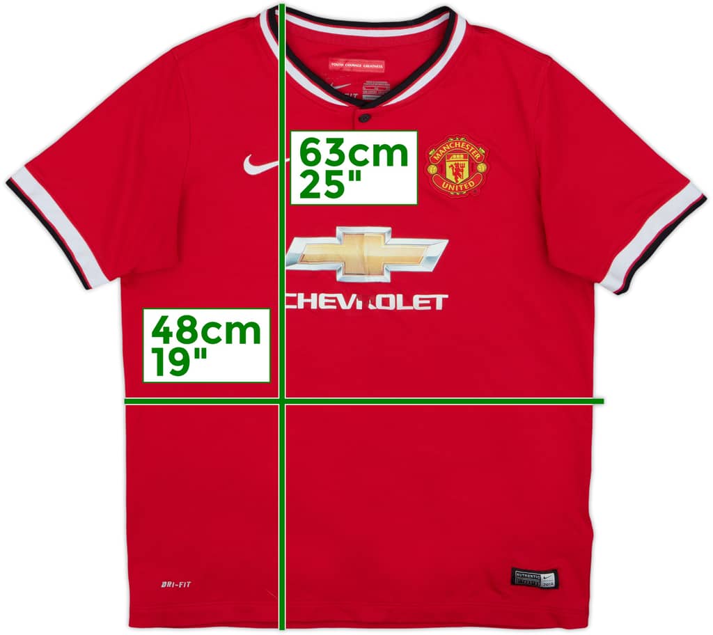 2014-15 Manchester United Home Shirt - 5/10 - (XL.Boys)