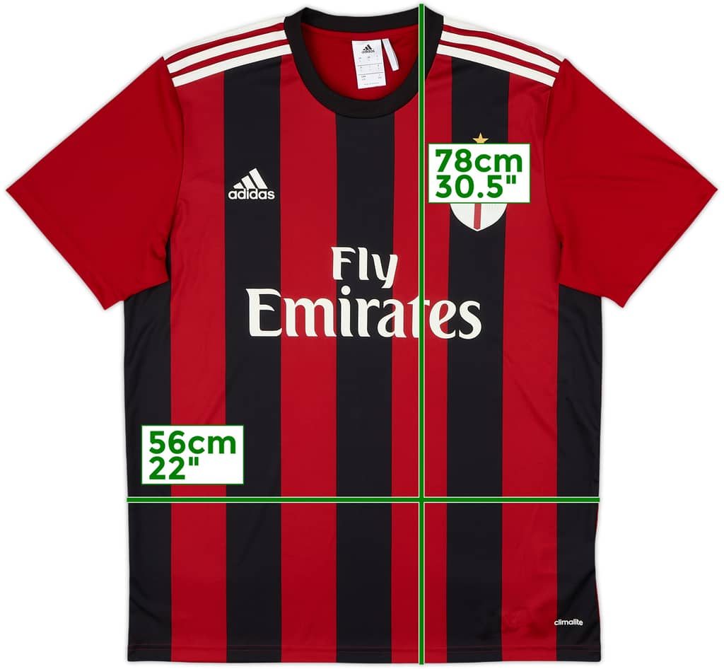 2015-16 AC Milan Basic Home Shirt - 10/10 - (L)