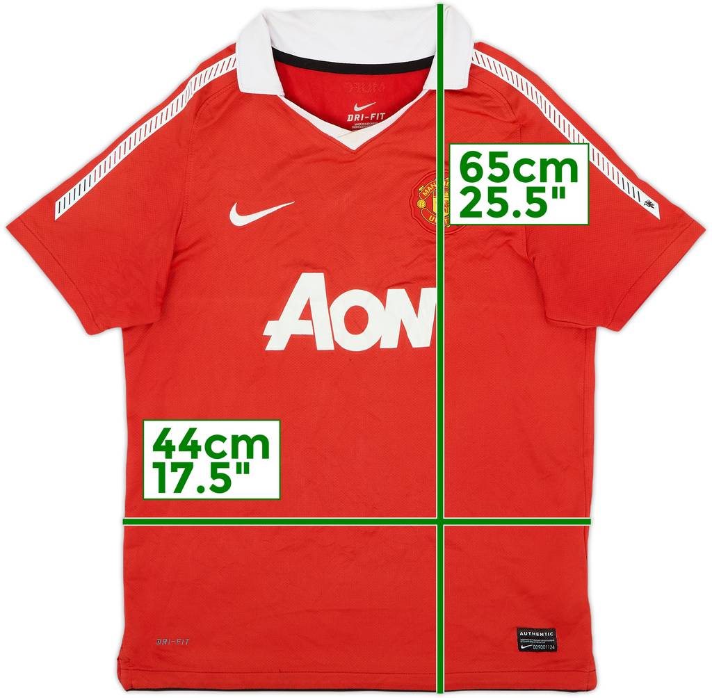 2010-11 Manchester United Home Shirt - 7/10 - (L.Boys)