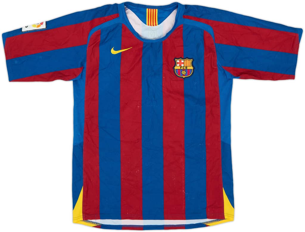 2005-06 Barcelona Home Shirt - 6/10 - (L.Boys)