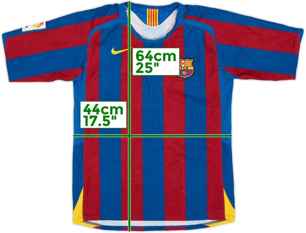 2005-06 Barcelona Home Shirt - 6/10 - (L.Boys)