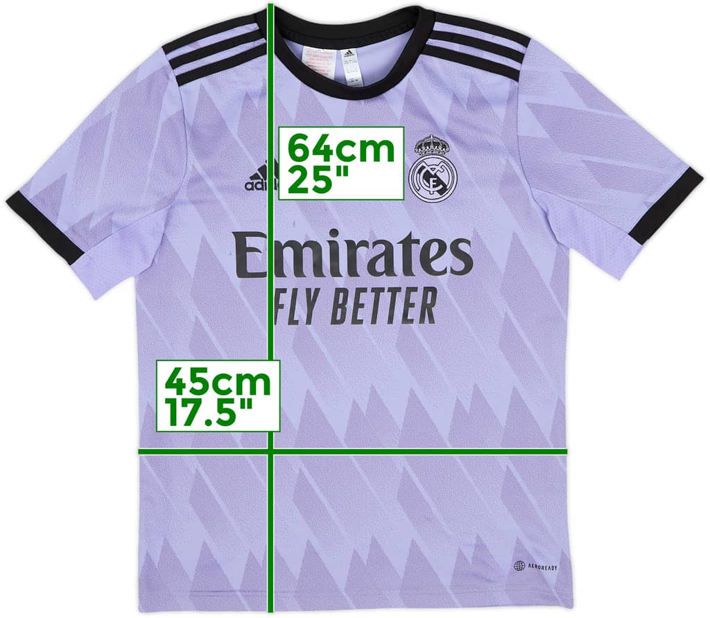 2022-23 Real Madrid Away Shirt - 7/10 - (L.Boys)