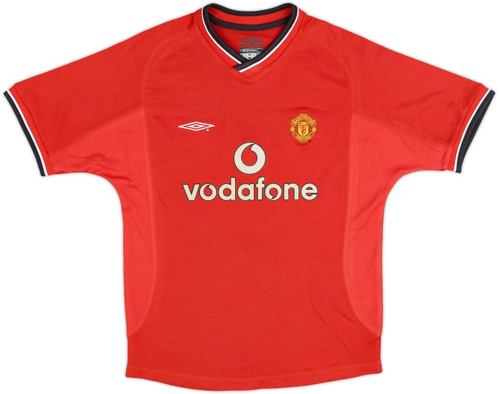 2000-02 Manchester United Home Shirt - 8/10 - (M.Boys)