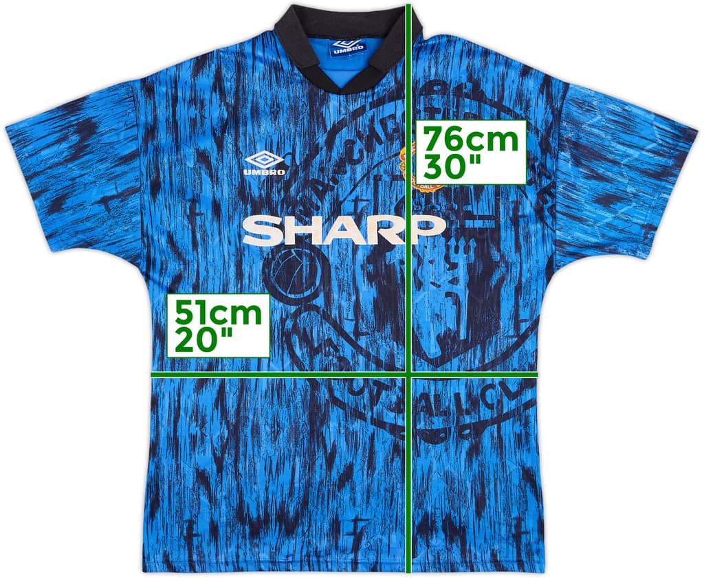 1992-93 Manchester United Camiseta Visitante - 7/10 - (L)