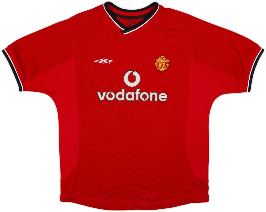 2000-02 Manchester United Home Shirt - 8/10 - (L.Boys)