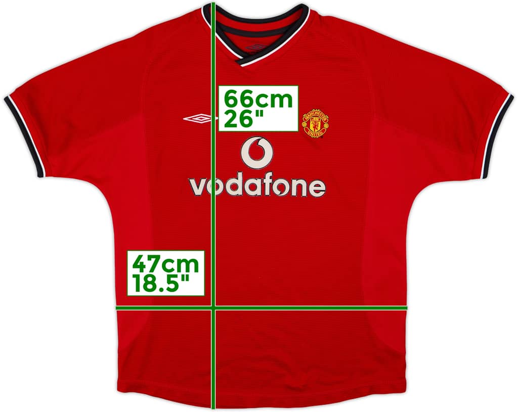 2000-02 Manchester United Home Shirt - 8/10 - (L.Boys)